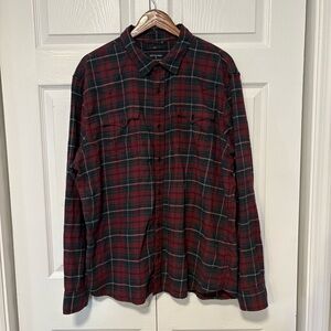 True Religion World Tour Plaid Flannel Shirt Men’s 2XL Slim